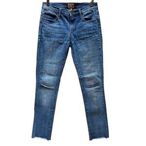 Driftwood Audrey Jeans Blue Classic Fit Skinny‎ Mid Rise Raw Hem Size 26